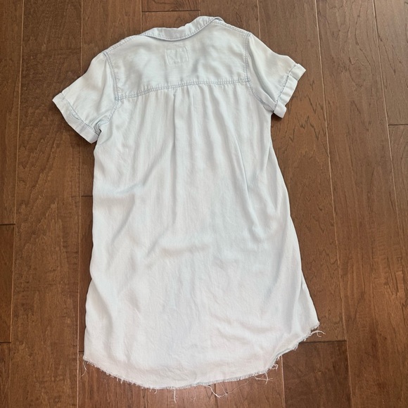 Rails Light Blue Frayed Hem Shirt Dress - Picture 2 of 11